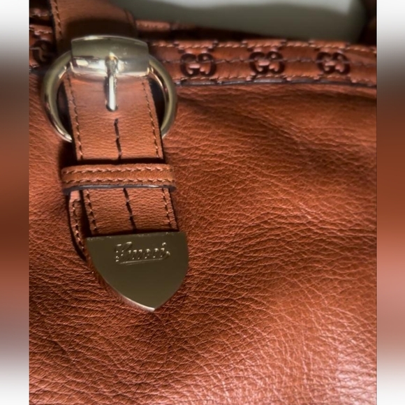 Authentic Gucci Guccissima Medium Tote Bag Dark Brown - Picture 15 of 15